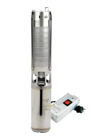 Achetez Aujourd'hui Pompe de forage 4'' gros débit à turbine inox Orlando - 2,2kW monophasé - 7,5m³/h à 58HMT
