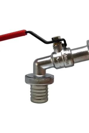 Robinet De Puisage Sortie 15mm Acier avec Vanne à Sphère Raccord 3/4'' Laiton Satisfait Ou Remboursé
