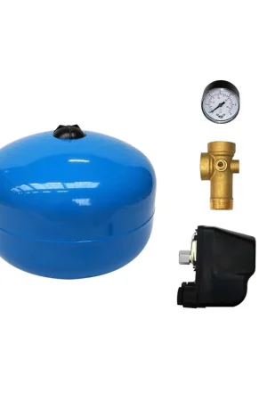 Prix Choc Kit Surpresseur Eau Sphérique 24L - 1" avec Pressostat et Manomètre