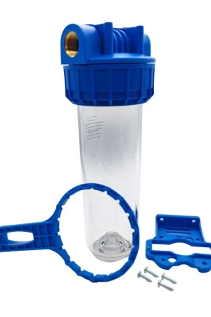 Acheter Direct Filtre a eau 9''3/4 en trois parties insert laiton 3/4'' - 20/27 bol transparent
