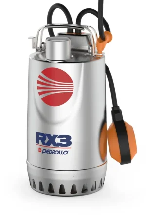 Pompe de Relevage 220v Pedrollo RXm 3 Eau de Pluie avec Flotteur 0.55 kW 9.6 m3/h Réduction