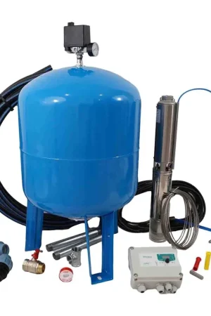Kit Forage complet avec pompe Orlando 230V 4'' 0.55kW + Surpresseur + Sécurité manque d'eau Populaire