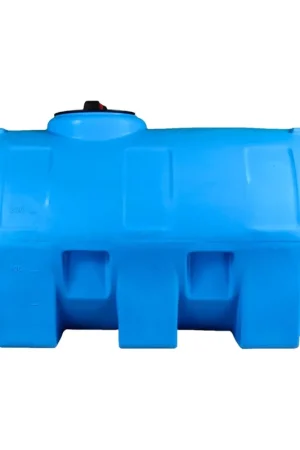 Cuve 300L aérienne de récupération d'eau - Réservoir horizontal bleu - ELBI CHO300 Authentique