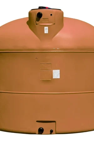 Affaire À Saisir Cuve 3000L aérienne de récupération d'eau - Réservoir cylindrique terracotta - ELBI PA3000
