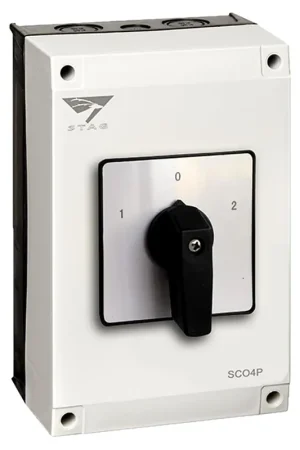 Remise Inverseur de sens de rotation pour moteur monophasé/triphasé - 63A - Boîtier IP65