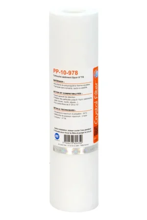 Livraison Express Cartouche PP-10-978 sédiment SPUN 9''7/8 - Filtre 10 µm - Crystal Filter®