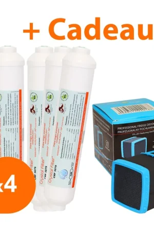 Paiement Sécurisé Filtre universel pour frigo américain - Crystal Filter® CRF 3079 (lot de 4)