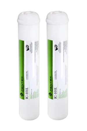 Cartouche charbon en ligne taraudée 1/4'' (lot de 2) Pentek IC-101L Expédition Rapide