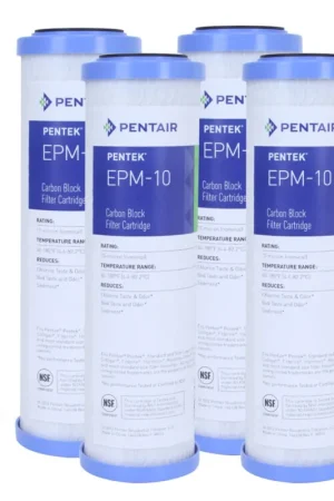 Cartouche charbon actif 9''3/4 10µm (lot de 4) - Pentek Pentair Water Quantité Limitée