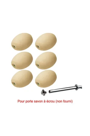 Savon lait d'amande rotatif Provendi (lot de 6) - Recharge à écrou Nouvelle Collection