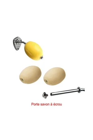 Lot porte-savon chromé + 3 recharges savons rotatifs écoliers Provendi Vente Flash