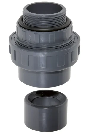 Raccord union fileté mâle 2'' - Femelle 50/63 mm à coller (Paire) - PVC Pression Marque