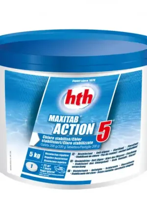 Chlore lent stabilisé MaxiTab 5 actions - 5Kg Vente Directe
