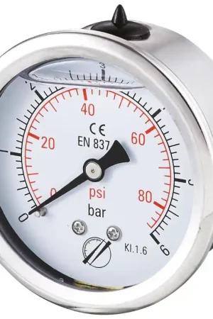 Affaire À Saisir Manomètre inox à bain glycérine Axial 0 + 16 bars 1/4" - Ø63