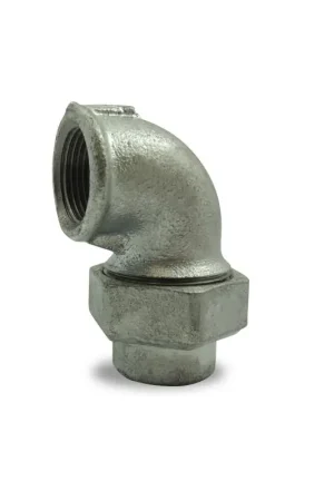 Coude Union à 90° Ø 1/2" Joint conique galvanisée - FF Quantité Limitée