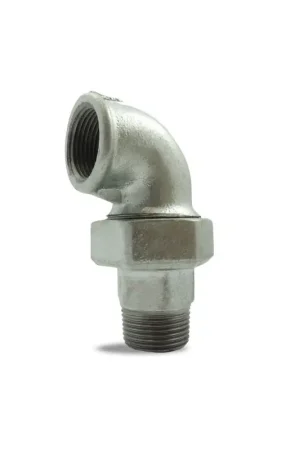 Coude Union à 90° Ø 1/2" Joint conique galvanisée - MF Usine Directe