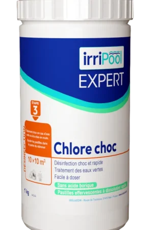 Chlore choc 1kg IRRIPOOL EXPERT Prix Choc