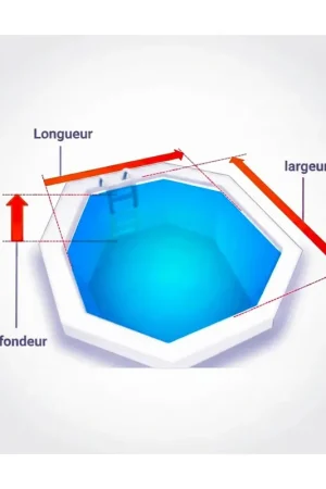 Liner piscine 75/100 bleu foncé pour piscine Octogonale (sur mesure) sur PISCINEO : L'univers de la piscine à petits prix Offre Limitée