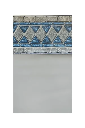 Liner Piscine 75/100 gris clair avec frise Lancashire grise Dia 3.60m H 1.20m sur PISCINEO : L'univers de la piscine à petits prix Expédition Rapide