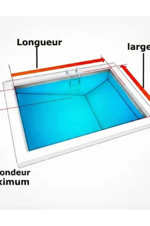 Affaire À Saisir Liner 75/100 Rectangulaire Fosse à plonger blanc frise oxford (sur mesure) sur PISCINEO : L'univers de la piscine à petits prix