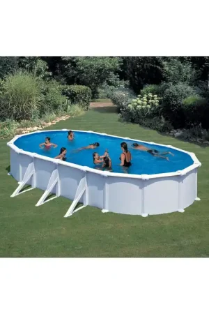 Authentique Piscine hors sol Start Ovale 7.30x3.75m H 1.20m filtre sable sur PISCINEO : L'univers de la piscine à petits prix