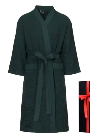 Peignoir dans un coffret cadeau, RENTO KENNO, vert foncé Commander Vite