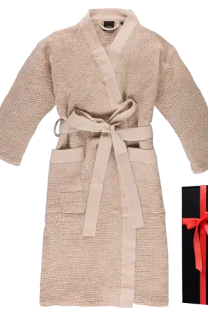 Peignoir dans une boîte cadeau, RENTO KENNO, beige Prix Réduit