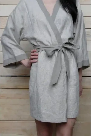 Usine Directe Peignoir en lin fait main - kimono