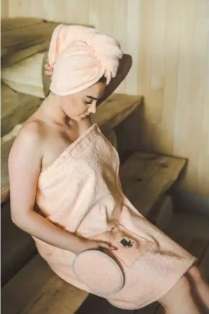 Tablier de sauna pour femme - PEACH Bon Marché