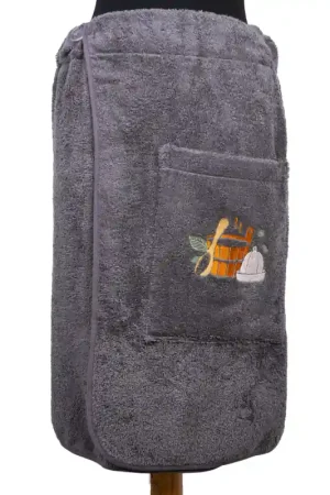 Tablier de sauna pour homme - GRIS Populaire