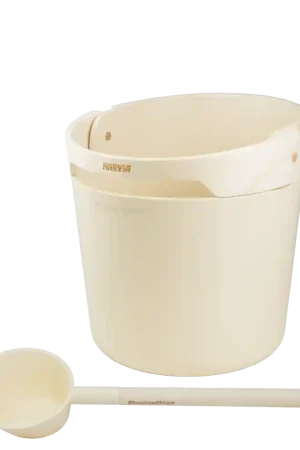 Ensemble seau et louche pour sauna HARVIA Helmi, ivoire Achat Immédiat