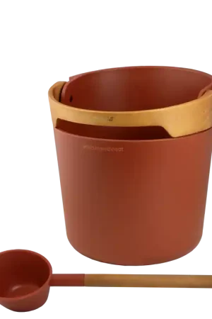 HARVIA Helmi ensemble seau et louche pour sauna, terre cuite Dernière Chance