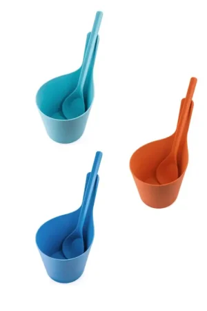 Set de seaux et louches multicolores en bioplastique RENTO 5 l Authentique