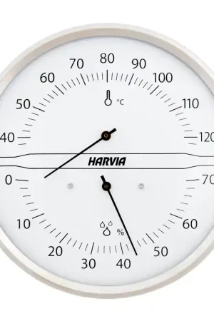 Thermo-hygromètre HARVIA rond, blanc Bon Marché