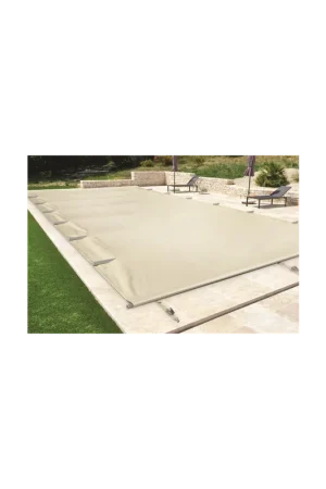 Expédié Aujourd'hui Couverture à barres premium beige pour bassin de 6.60x3.60 m