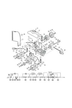 20 - Pneu souple blanc Polaris 280/380 Livraison Express