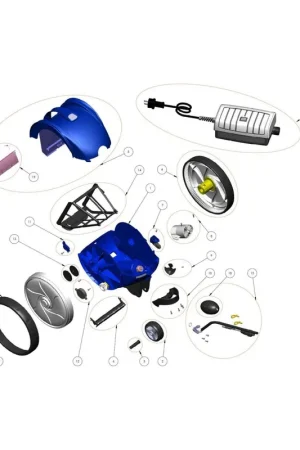 3 - Axe roue arrière robot Vortex 1 Zodiac Acheter En Ligne