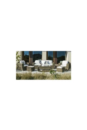 Prix Bas Salon de jardin BORSALINO en résine tressée