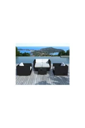 Produit De Marque Salon de jardin design bas chocolat 6 personnes DELORM